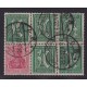 ALEMANIA 1921 ESTAMPILLAS SE-TENANT ZUSAMMENDRUCKE USADAS QUE SON MUCHO MAS RARAS MI K6 +WK4 MUY RARA 850 EUROS +